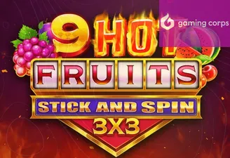 9 Hot Fruits Stick and Spin 3x3